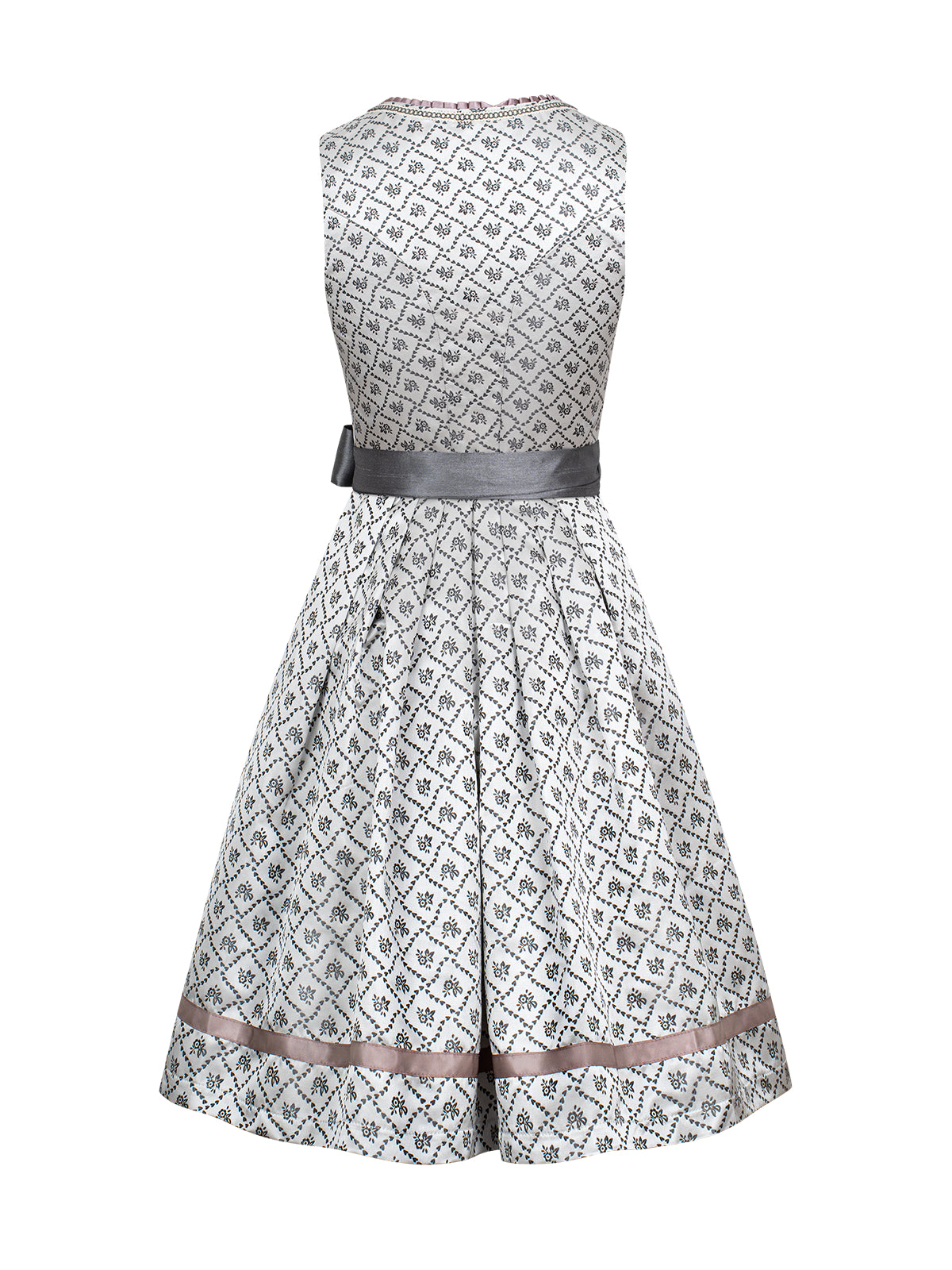 Šedý srdeční výřez zavírání háčků po celém vzoru dirndl daniela